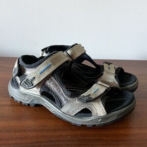 Ecco Yucatan Men's Sandals Size 41 EU 7-7.5 US Leather Hiking Outdoor Shoes